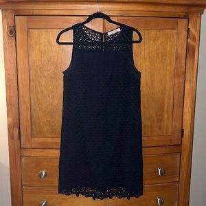 Beautiful Ann Taylor Loft, navy blue cocktail dress. Size 6. Worn once!